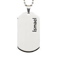 Load image into Gallery viewer, Ismael Gifts Personalized Dog Tag Necklace for Men – front view
