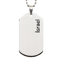Load image into Gallery viewer, Israel Gifts Personalized Dog Tag Necklace for Men – front view
