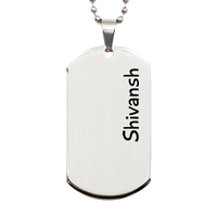 Load image into Gallery viewer, Shivansh Gifts Personalized Dog Tag Necklace for Men – front view
