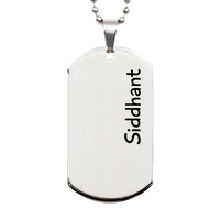 Load image into Gallery viewer, Siddhant Gifts Personalized Dog Tag Necklace for Men – front view
