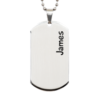 Load image into Gallery viewer, James Gifts Personalized Dog Tag Necklace for Men – front view
