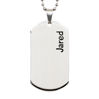 Load image into Gallery viewer, Jared Gifts Personalized Dog Tag Necklace for Men – front view
