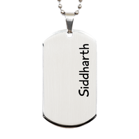 Load image into Gallery viewer, Siddharth Gifts Personalized Dog Tag Necklace for Men – front view
