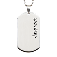 Load image into Gallery viewer, Jaspreet Gifts Personalized Dog Tag Necklace for Men – front view
