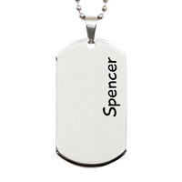 Load image into Gallery viewer, Spencer Gifts Personalized Dog Tag Necklace for Men – front view
