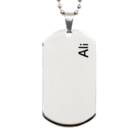Load image into Gallery viewer, Ali Gifts - Personalized Dog Tag Necklace for Men – front view

