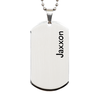 Load image into Gallery viewer, Jaxxon Gifts Personalized Dog Tag Necklace for Men – front view
