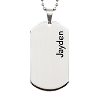 Load image into Gallery viewer, Jayden Gifts Personalized Dog Tag Necklace for Men – front view
