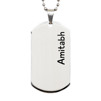 Load image into Gallery viewer, Amitabh Gifts - Personalized Dog Tag Necklace for Men – front view
