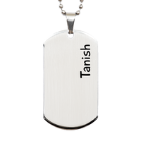 Load image into Gallery viewer, Tanish Gifts Personalized Dog Tag Necklace for Men – front view
