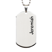 Load image into Gallery viewer, Jeremiah Gifts Personalized Dog Tag Necklace for Men – front view
