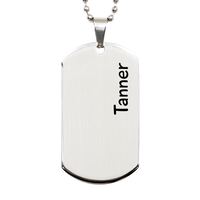 Load image into Gallery viewer, Tanner Gifts Personalized Dog Tag Necklace for Men – front view
