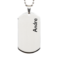 Load image into Gallery viewer, Andre Gifts - Personalized Dog Tag Necklace for Men – front view
