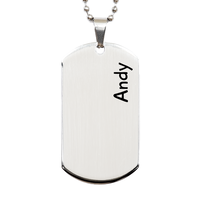 Load image into Gallery viewer, Andy Gifts - Personalized Dog Tag Necklace for Men – front view
