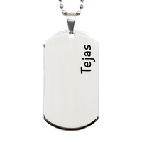 Load image into Gallery viewer, Tejas Gifts Personalized Dog Tag Necklace for Men – front view
