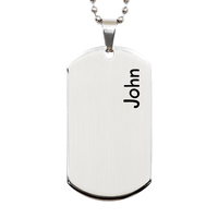 Load image into Gallery viewer, John Gifts Personalized Dog Tag Necklace for Men – front view
