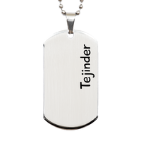 Load image into Gallery viewer, Tejinder Gifts Personalized Dog Tag Necklace for Men – front view
