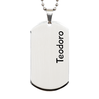 Load image into Gallery viewer, Teodoro Gifts Personalized Dog Tag Necklace for Men – front view
