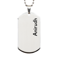 Load image into Gallery viewer, Anirudh Gifts - Personalized Dog Tag Necklace for Men – front view

