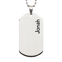 Load image into Gallery viewer, Jonah Gifts Personalized Dog Tag Necklace for Men – front view
