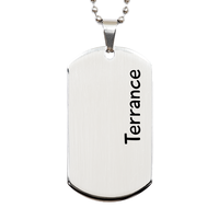 Load image into Gallery viewer, Terrance Gifts Personalized Dog Tag Necklace for Men – front view
