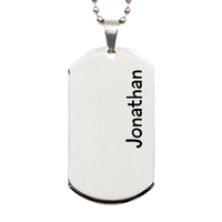Load image into Gallery viewer, Jonathan Gifts Personalized Dog Tag Necklace for Men – front view
