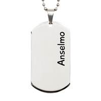 Load image into Gallery viewer, Anselmo Gifts - Personalized Dog Tag Necklace for Men – front view

