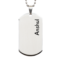 Load image into Gallery viewer, Anshul Gifts - Personalized Dog Tag Necklace for Men – front view
