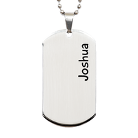 Load image into Gallery viewer, Joshua Gifts Personalized Dog Tag Necklace for Men – front view
