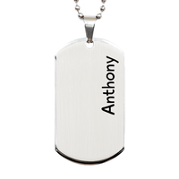 Load image into Gallery viewer, Anthony Gifts - Personalized Dog Tag Necklace for Men – front view
