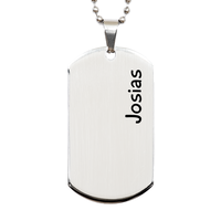 Load image into Gallery viewer, Josias Gifts Personalized Dog Tag Necklace for Men – front view
