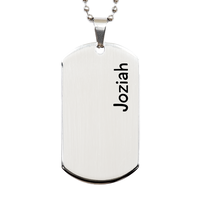 Load image into Gallery viewer, Joziah Gifts Personalized Dog Tag Necklace for Men – front view
