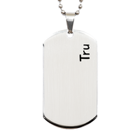 Load image into Gallery viewer, Tru Gifts Personalized Dog Tag Necklace for Men – front view
