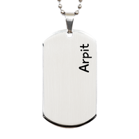 Load image into Gallery viewer, Arpit Gifts - Personalized Dog Tag Necklace for Men – front view
