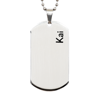 Load image into Gallery viewer, Kai Gifts Personalized Dog Tag Necklace for Men – front view
