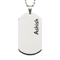Load image into Gallery viewer, Ashish Gifts - Personalized Dog Tag Necklace for Men – front view

