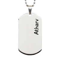 Load image into Gallery viewer, Atharv Gifts - Personalized Dog Tag Necklace for Men – front view
