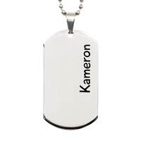 Load image into Gallery viewer, Kameron Gifts Personalized Dog Tag Necklace for Men – front view
