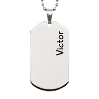 Load image into Gallery viewer, Victor Gifts Personalized Dog Tag Necklace for Men – front view
