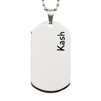 Load image into Gallery viewer, Kash Gifts Personalized Dog Tag Necklace for Men – front view

