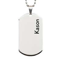 Load image into Gallery viewer, Kason Gifts Personalized Dog Tag Necklace for Men – front view
