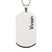 Load image into Gallery viewer, Vivaan Gifts Personalized Dog Tag Necklace for Men – front view
