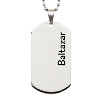 Load image into Gallery viewer, Baltazar Gifts - Personalized Dog Tag Necklace for Men – front view
