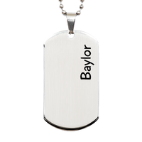 Load image into Gallery viewer, Baylor Gifts - Personalized Dog Tag Necklace for Men – front view
