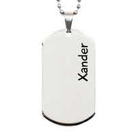 Load image into Gallery viewer, Xander Gifts Personalized Dog Tag Necklace for Men – front view
