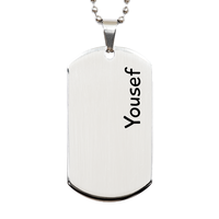 Load image into Gallery viewer, Yousef Gifts Personalized Dog Tag Necklace for Men – front view

