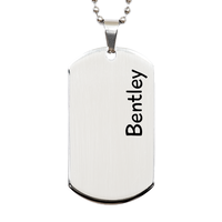 Load image into Gallery viewer, Bentley Gifts - Personalized Dog Tag Necklace for Men – front view

