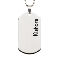 Load image into Gallery viewer, Kishore Gifts Personalized Dog Tag Necklace for Men – front view
