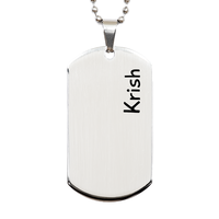Load image into Gallery viewer, Krish Gifts Personalized Dog Tag Necklace for Men – front view

