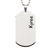 Load image into Gallery viewer, Kyree Gifts Personalized Dog Tag Necklace for Men – front view
